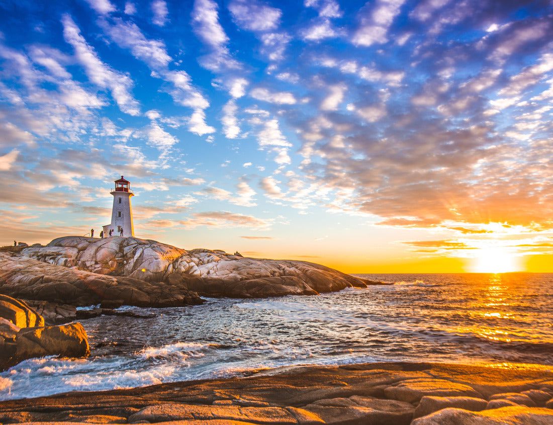 ImagiCan Jigsaw Puzzle Peggy's Cove Hellhouse Sunset Ocean view landscape in Halifax, Nova Scotia 1000 pieces