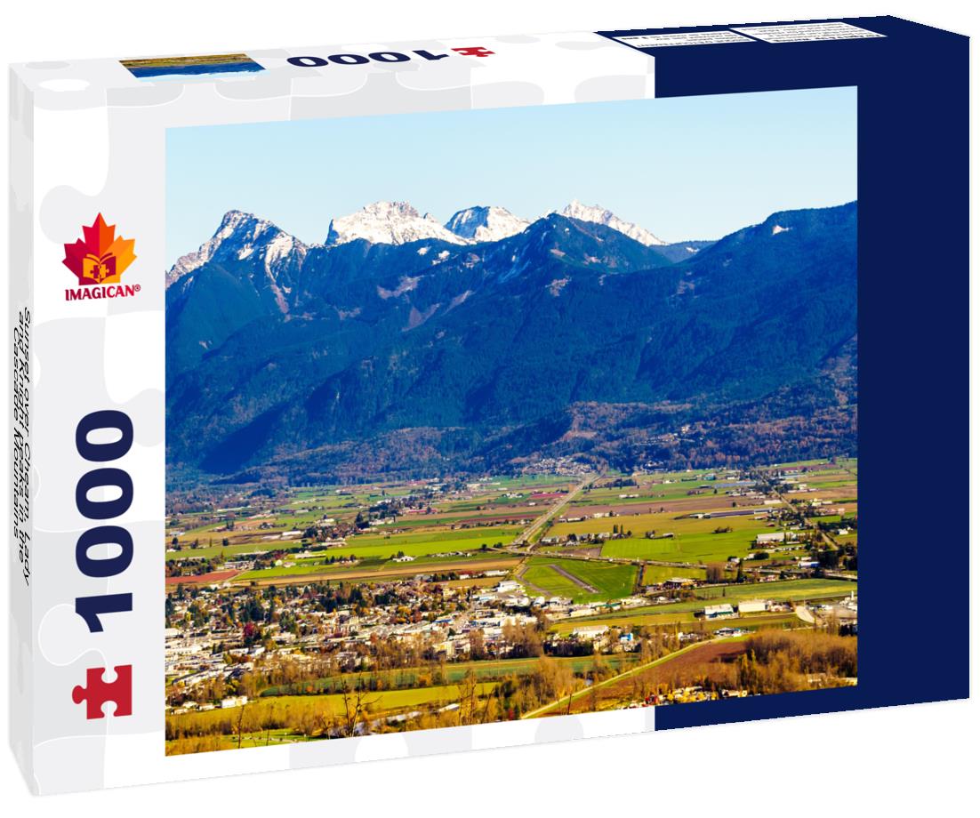 ImagiCan Jigsaw Puzzle Sunset over Cheam, Lady and Knight peaks in the Cascade Mountains  1000 pieces