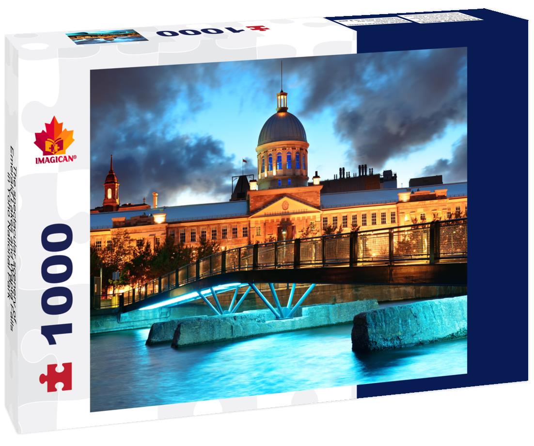 ImagiCan Jigsaw Puzzle The spectacular scenery of Emerald Lakes and Wapta Falls in Yoho National Park 1000 pieces