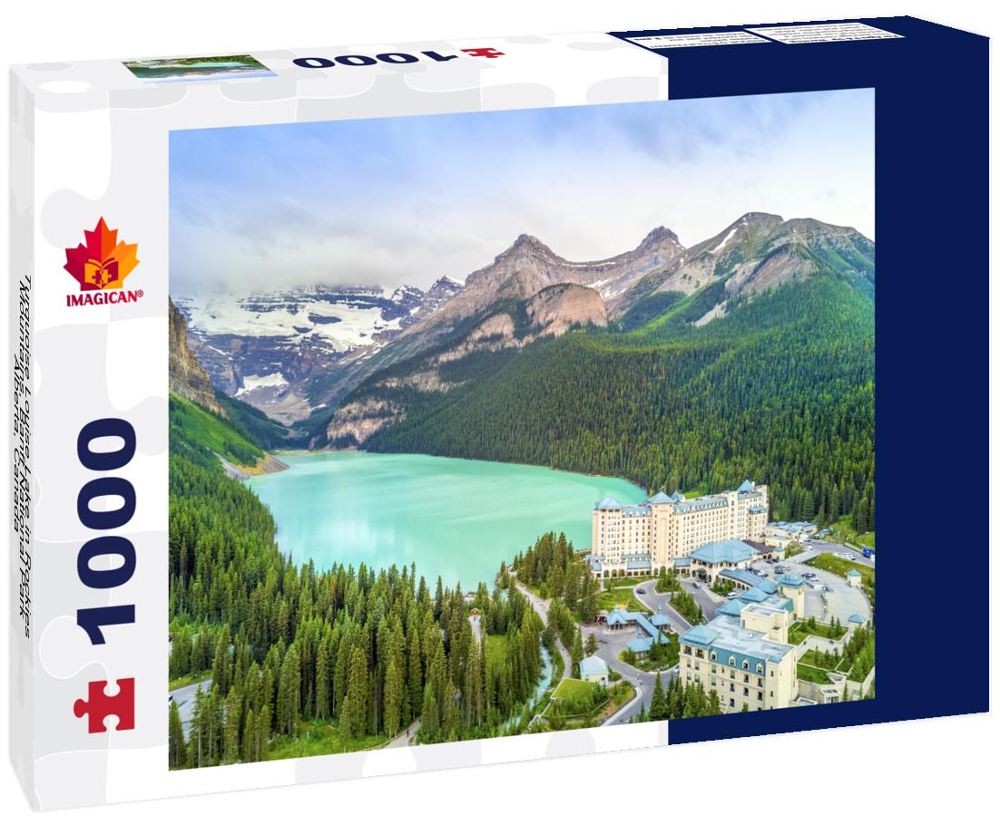 ImagiCan Jigsaw Puzzle Turquoise Louise Lake in Rockies Mountains, Banff National Park, Alberta, Canada 1000 pieces
