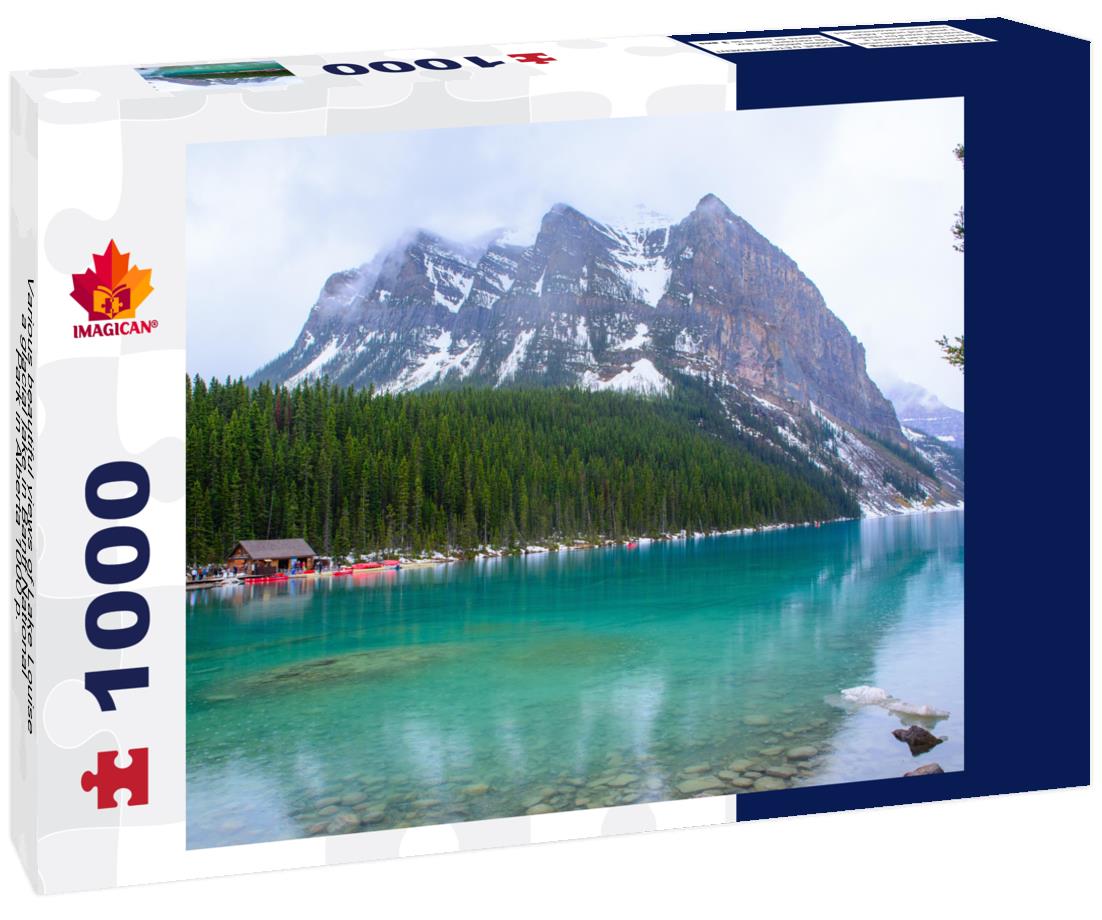 ImagiCan Jigsaw Puzzle Various beautiful views of Lake Louise, a glacial lake in Banff National Park in Alberta 1000 pieces
