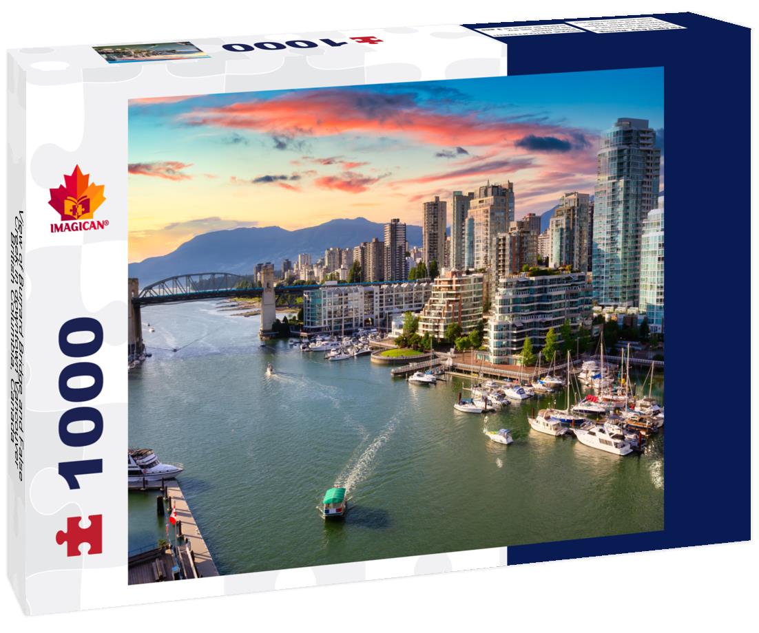 ImagiCan Jigsaw Puzzle View of Burrard Bridge and False Creek in downtown Vancouver, British Columbia, Canada 1000 pieces
