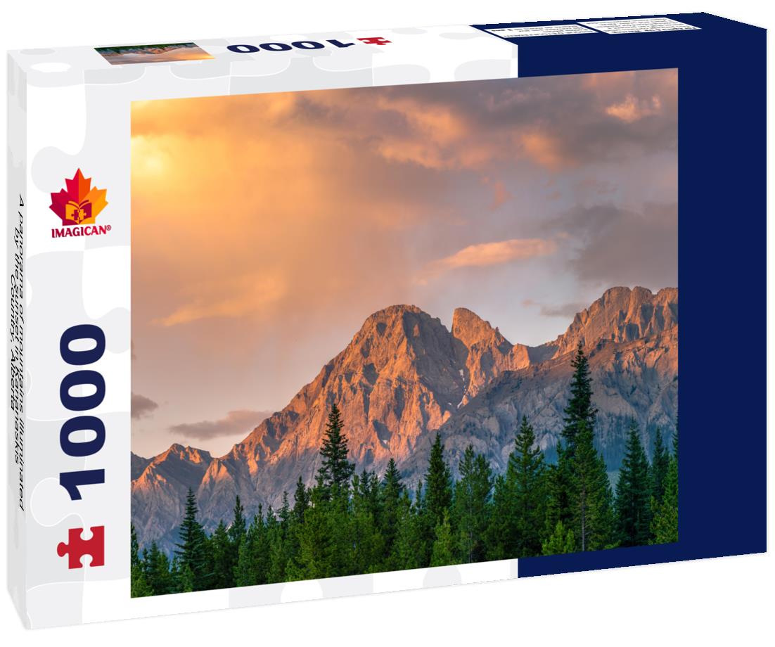 A  mountains illuminated by the sunset in Kananaskis Country, Alberta 1000pc Puzzle