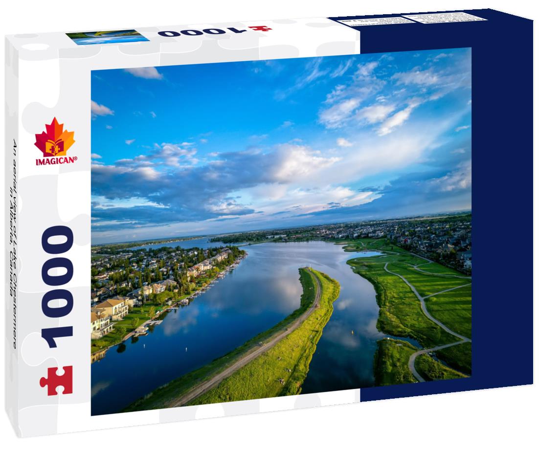 ImagiCan Jigsaw Puzzle An aerial view of Lake Chestermere in Alberta, Canada 1000 pieces