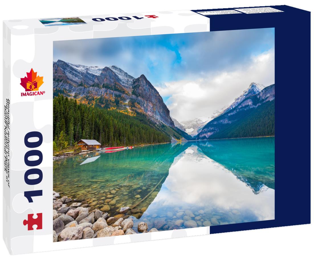 ImagiCan Jigsaw Puzzle Beautiful autumn views of the idyllic Lake Louise in Banff National Park  1000 pieces