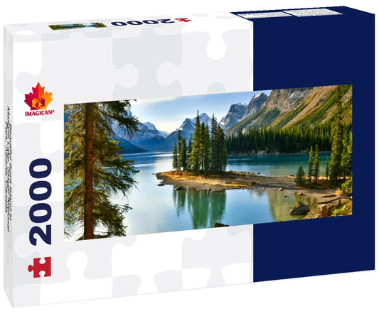 ImagiCan Jigsaw Puzzle Beautiful Spirit Island in Maligne Lake, Jasper National Park, Alberta, Canada 2000 pieces panorama