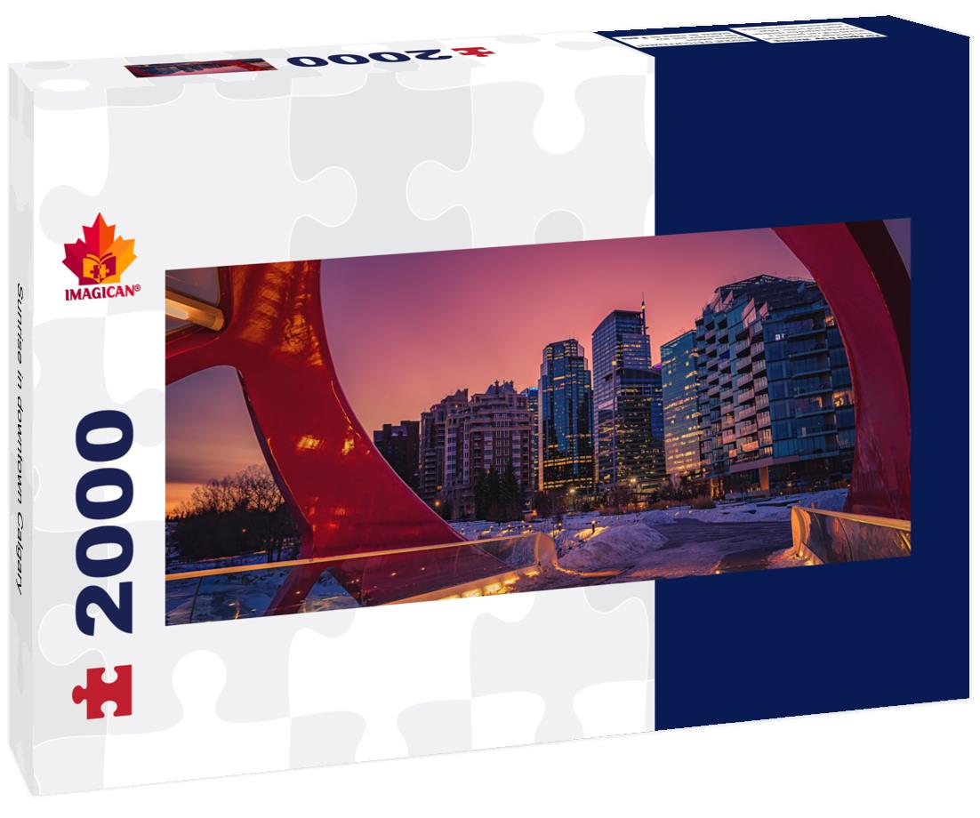Sunrise in downtown Calgary 2000pc Panoramic Puzzle