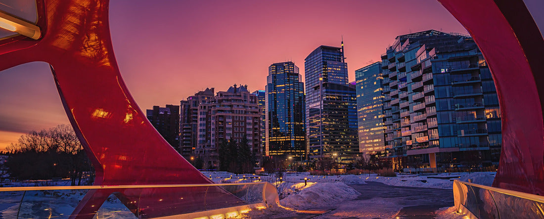Sunrise in downtown Calgary 2000pc Panoramic Puzzle