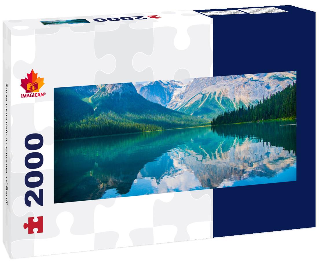 Snow mountain in summer near Banff 2000pc Panoramic Puzzle