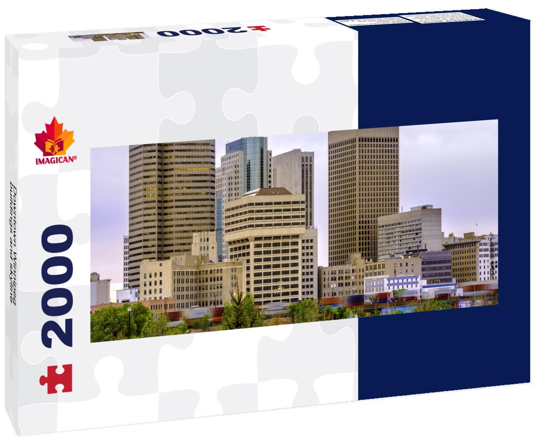 Downtown Winnipeg, buildings and skyline 2000pc Panoramic Puzzle