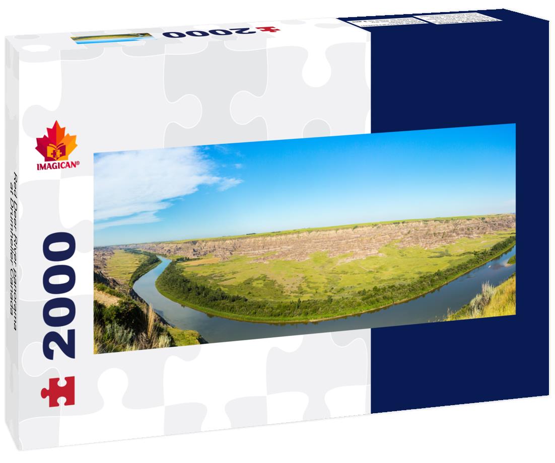 Red Deer River at Drumheller Canada 2000pc Panoramic Puzzle
