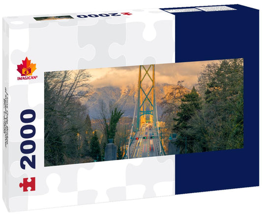 ImagiCan Jigsaw Puzzle Lions Gate Bridge at sunset, Vancouver, BC, Canada 2000 pieces panorama
