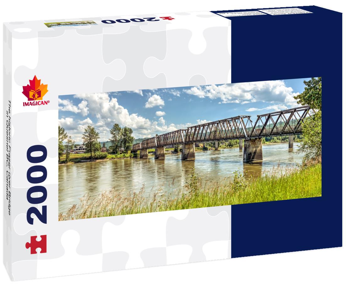 ImagiCan Jigsaw Puzzle The historic Fraser river Bridge in Quesnel BC, Canada 2000 pieces panorama
