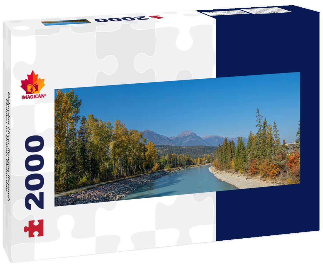 Columbia River flowing through Golden, British Columbia 2000pc Panoramic Puzzle