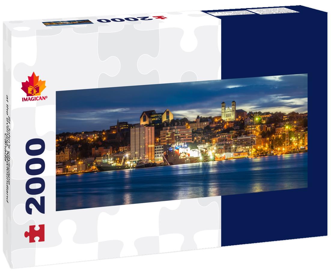 St John's cityscape at the evening, Newfoundland, Canada 2000pc Panoramic Puzzle