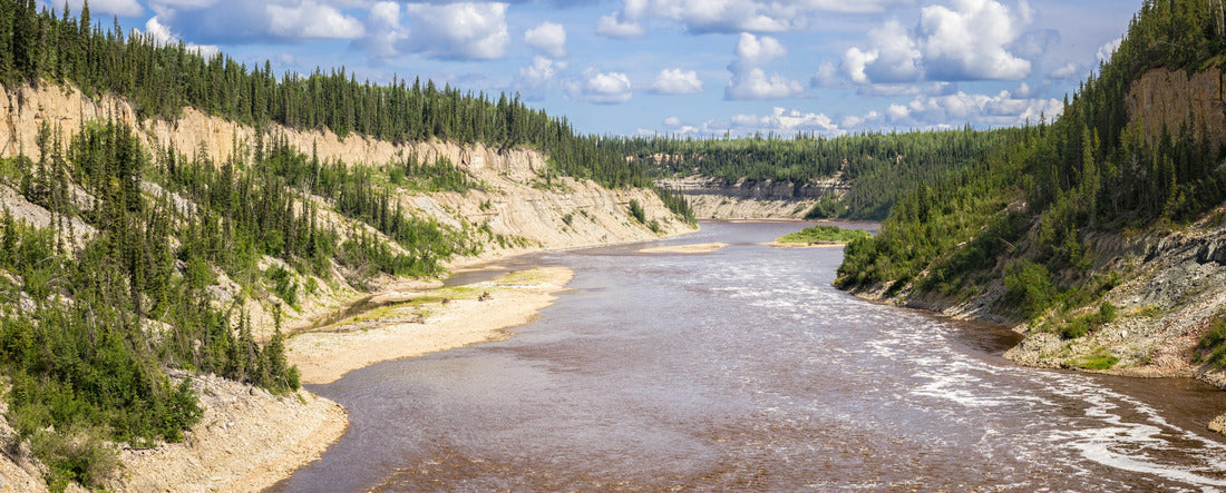 Hay River below Louise Falls, Northwest Territories, Canada 2000pc Panoramic Puzzle