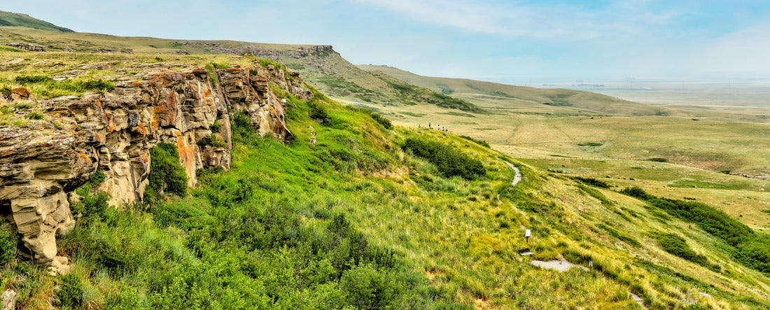 Landscapes of Head Smashed in Buffalo Jump in rural Alberta 2000pc Panoramic Puzzle