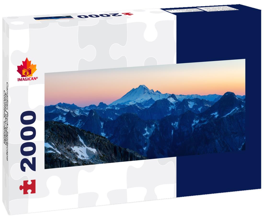 Canadian Rocky landscape, sunset sky, British Columbia, Canada 2000pc Panoramic Puzzle