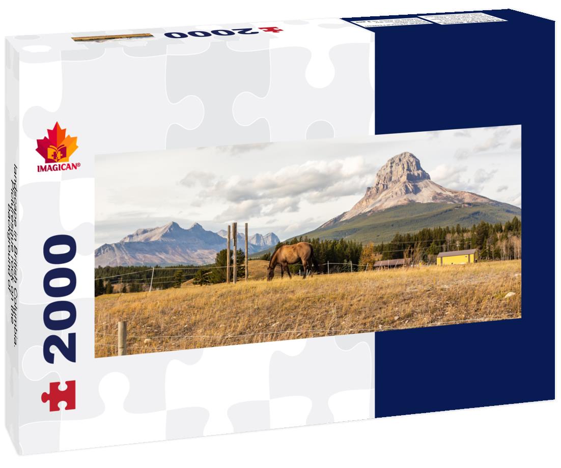 Landscape in British Columbia. Picturesque rock on the background 2000pc Panoramic Puzzle