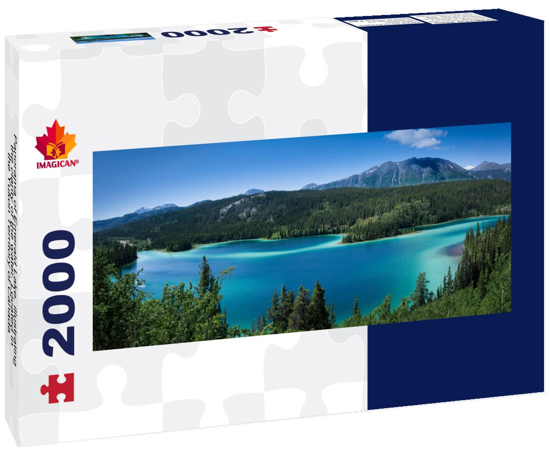ImagiCan Jigsaw Puzzle Panorama of Emerald Lake, located in the Yukon Territory of Canada 2000 pieces panorama