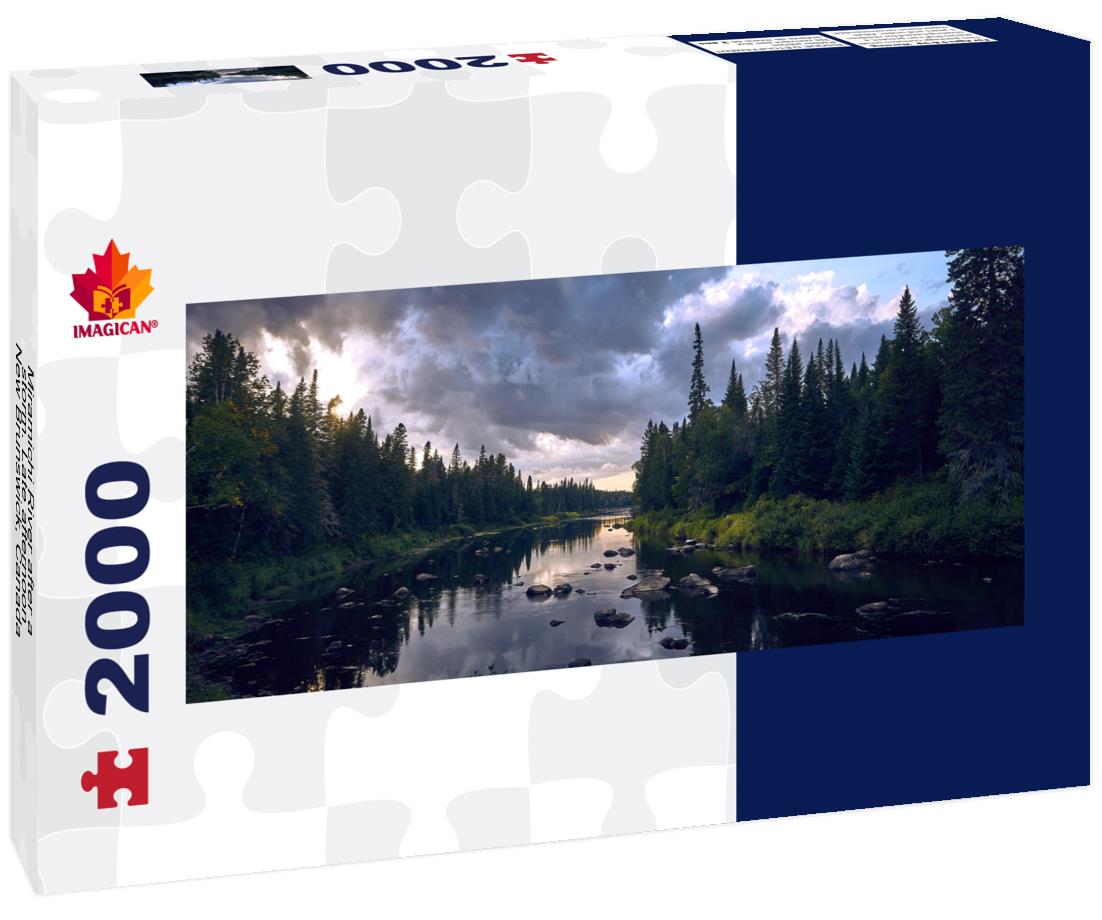 Miramichi River after a storm. Late afternoon, New Brunswick, Canada 2000pc Panoramic Puzzle