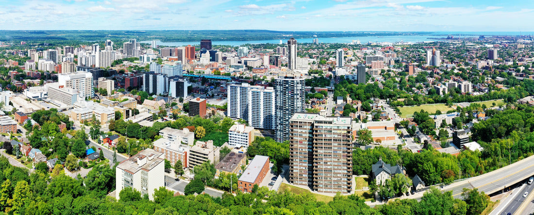 An Aerial scene of Hamilton, Ontario, Canada in late summer 2000pc Panoramic Puzzle