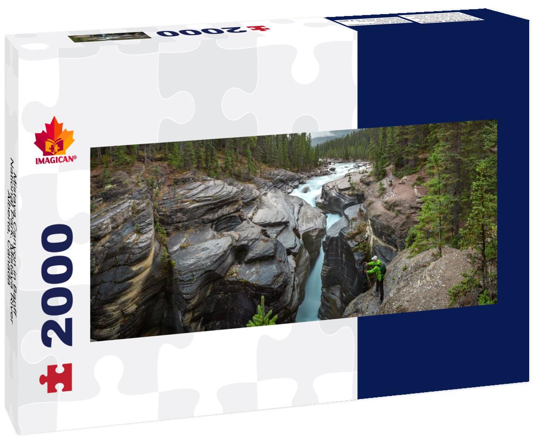Mistaya Canyon in Banff National Park, Mistaya River, Alberta, Canada 2000pc Panoramic Puzzle