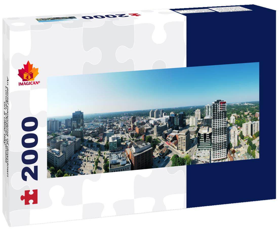 An aerial  downtown London, Ontario, Canada on a clear day 2000pc Panoramic Puzzle