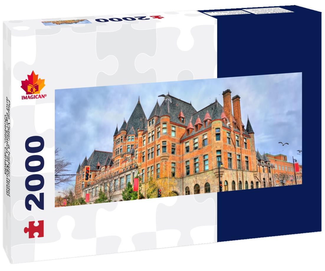 Place Viger, a historic hotel and train station in Montreal - Quebec, Canada 2000pc Panoramic Puzzle