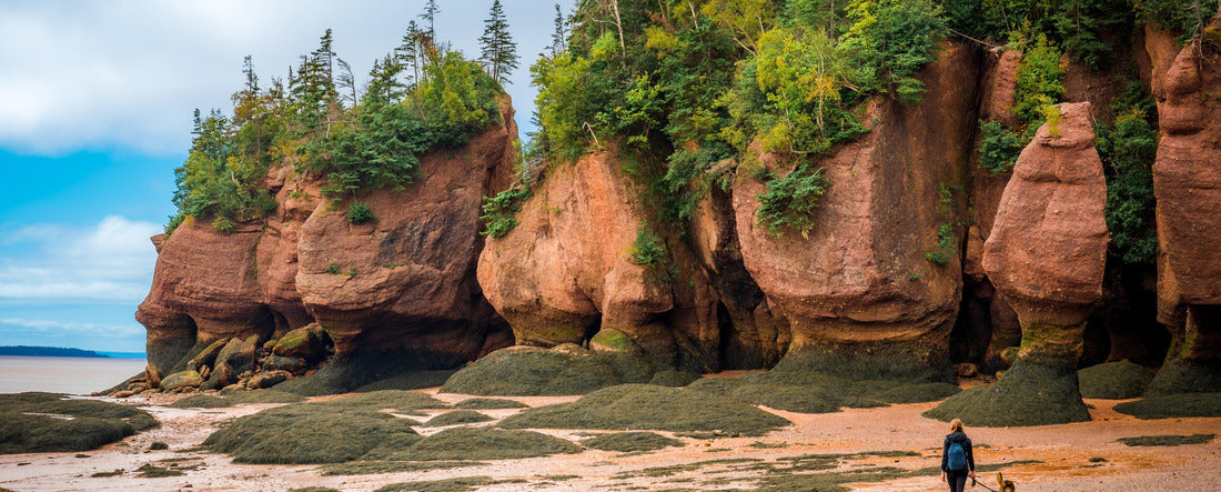 Hopewell Rocks Provincial Park, Bay of Fundy, Hopewell Cape, New Brunswick 2000pc Panoramic Puzzle