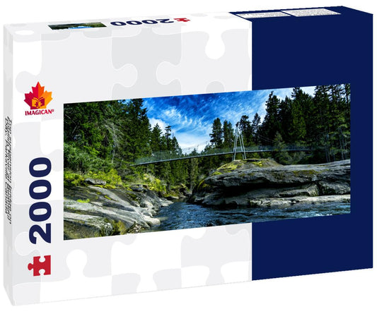 ImagiCan Jigsaw Puzzle Top of the suspension bridge on English River on a beautiful day, Parksville 2000 pieces panorama