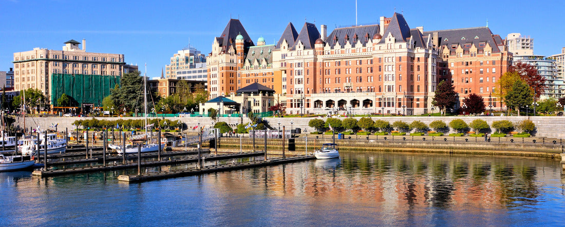 Beautiful view of the harbor with reflections, Victoria, Vancouver Island, BC 2000pc Panoramic Puzzle