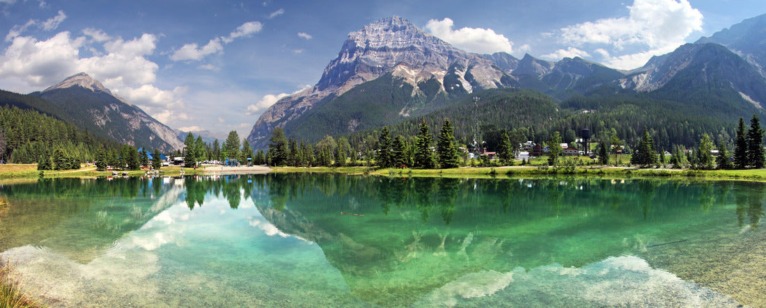 The Steven reflected in a pond in Field, British Columbia In Yoho National Park 2000pc Panoramic Puzzle
