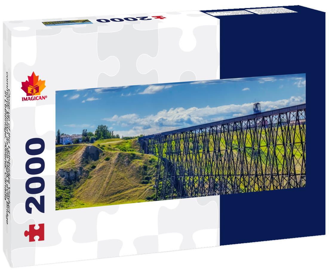 Lethbridge Viaduct, commonly known as High Level Bridge in Lethbridge, Alberta 2000pc Panoramic Puzzle