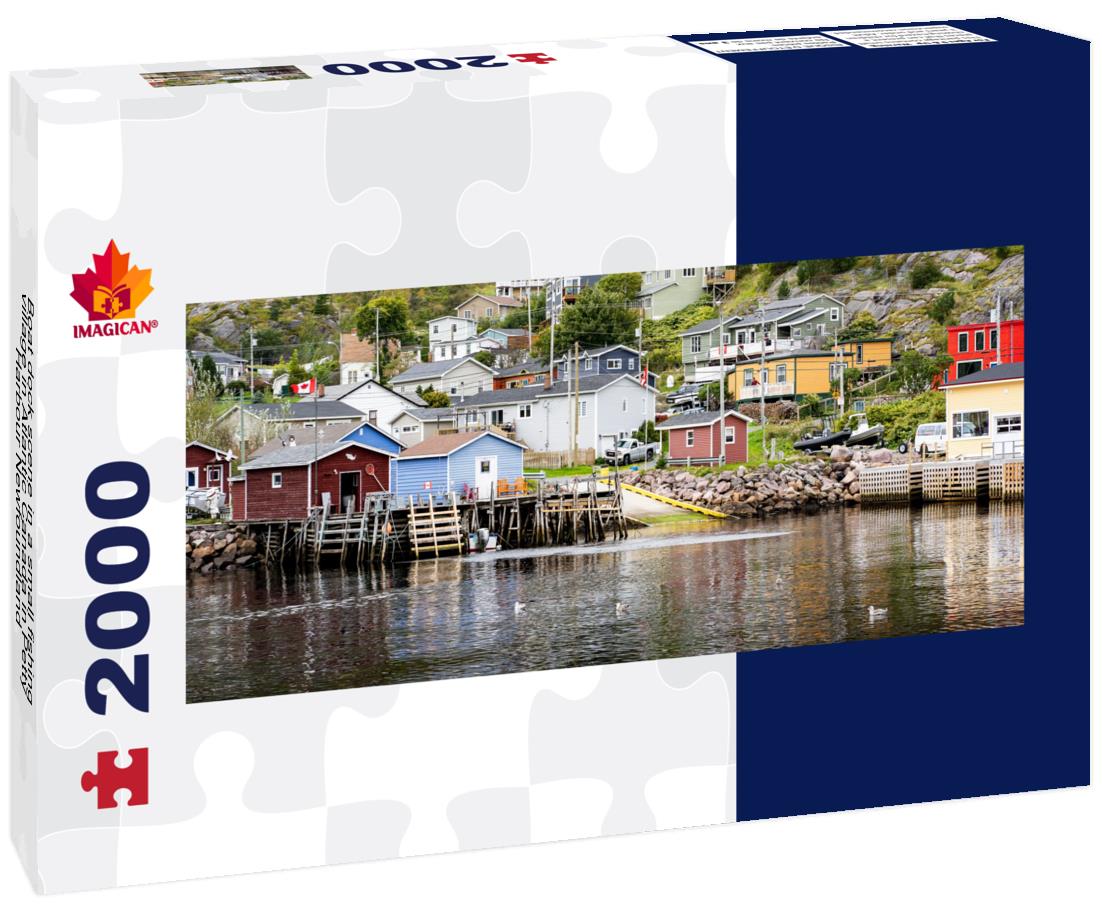 small fishing village in Atlantic Canada in Petty Harbour Newfoundland 2000pc Panoramic Puzzle