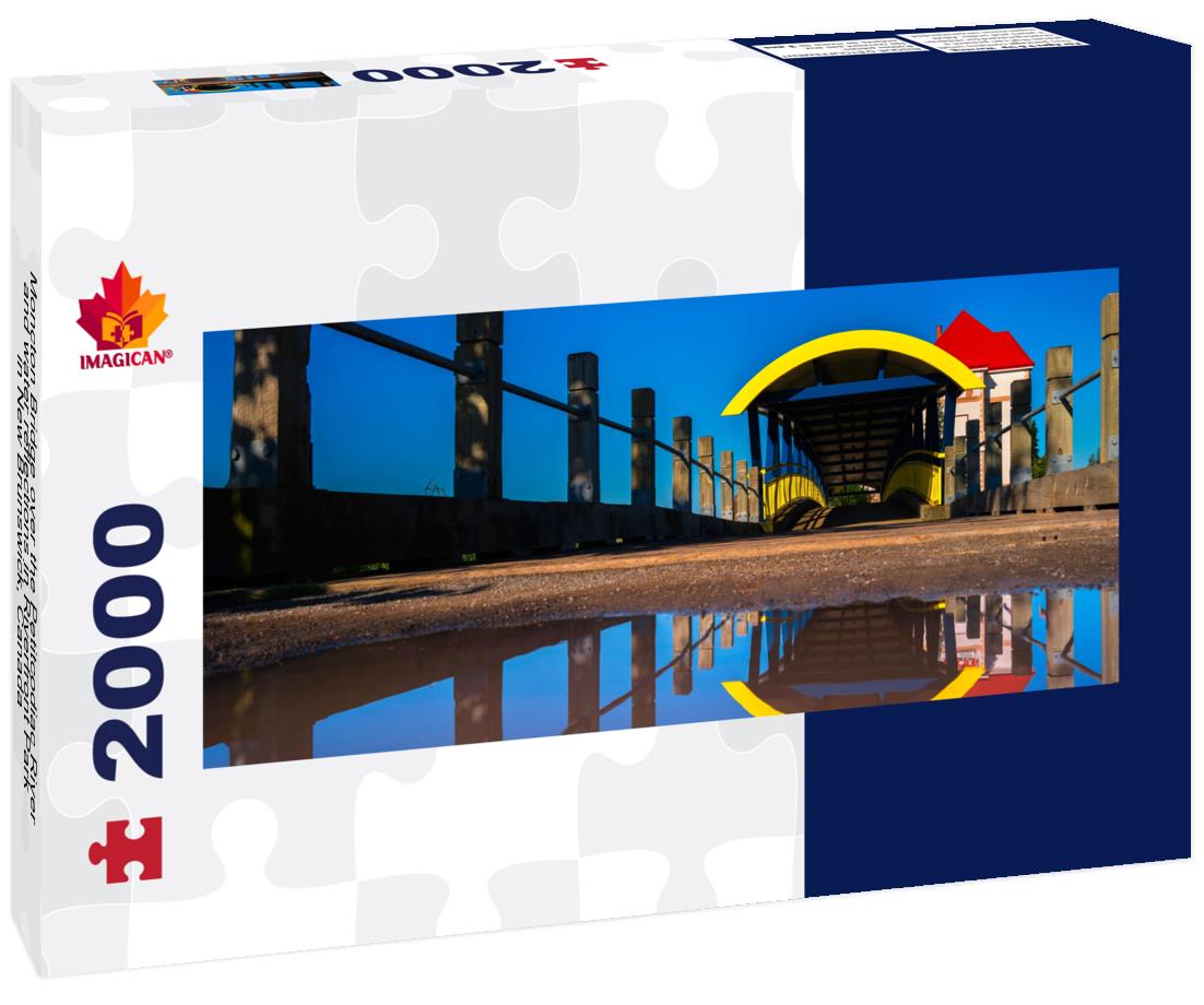 Moncton Bridge, Riverfront Park in New Brunswick 2000pc Panoramic Puzzle