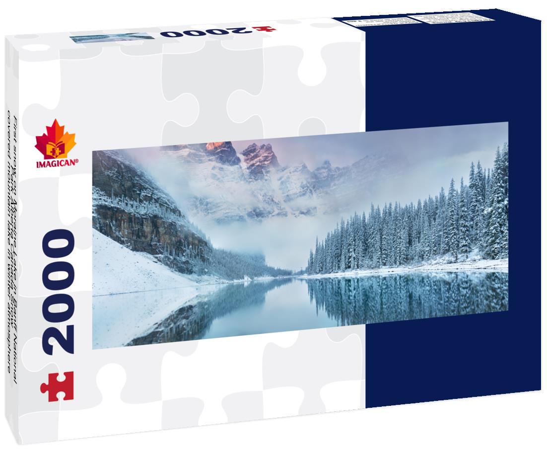 First snow on Moraine Lake in Banff National Park, Alberta 2000pc Panoramic Puzzle