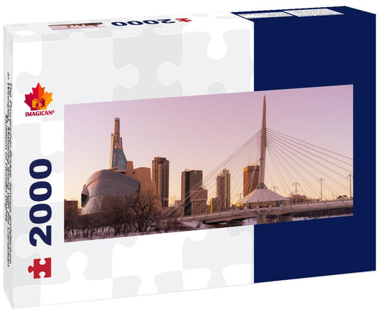 ImagiCan Jigsaw Puzzle The Provencher Bridge, famous architecture in Winnipeg, Manitoba 2000 pieces panorama