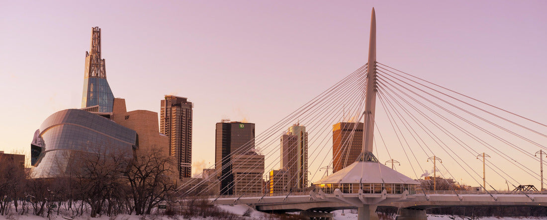 The Provencher Bridge, famous architecture in Winnipeg, Manitoba 2000pc Panoramic Puzzle