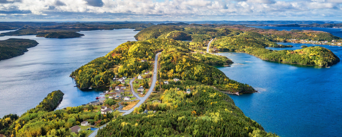 Sunny Blue Sky. Newfoundland 2000pc Panoramic Puzzle