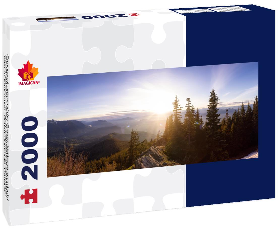 Fraser Valley, from Elk Mountain in Chilliwack, east of Vancouver, BC 2000pc Panoramic Puzzle