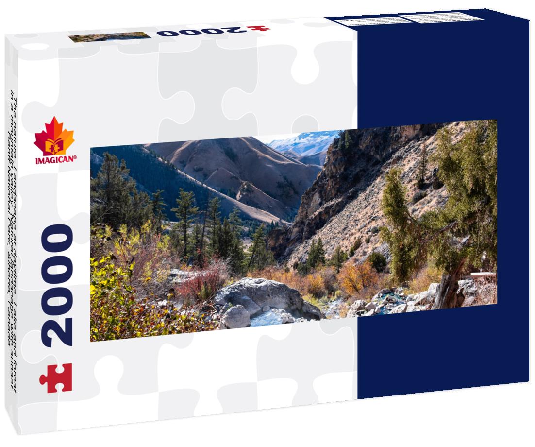 Natural landscape at sunset. Banff National Park, Alberta 2000pc Panoramic Puzzle
