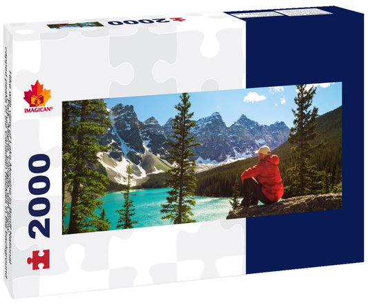 ImagiCan Jigsaw Puzzle Lake Moraine in Banff National Park, Alberta 2000 pieces panorama