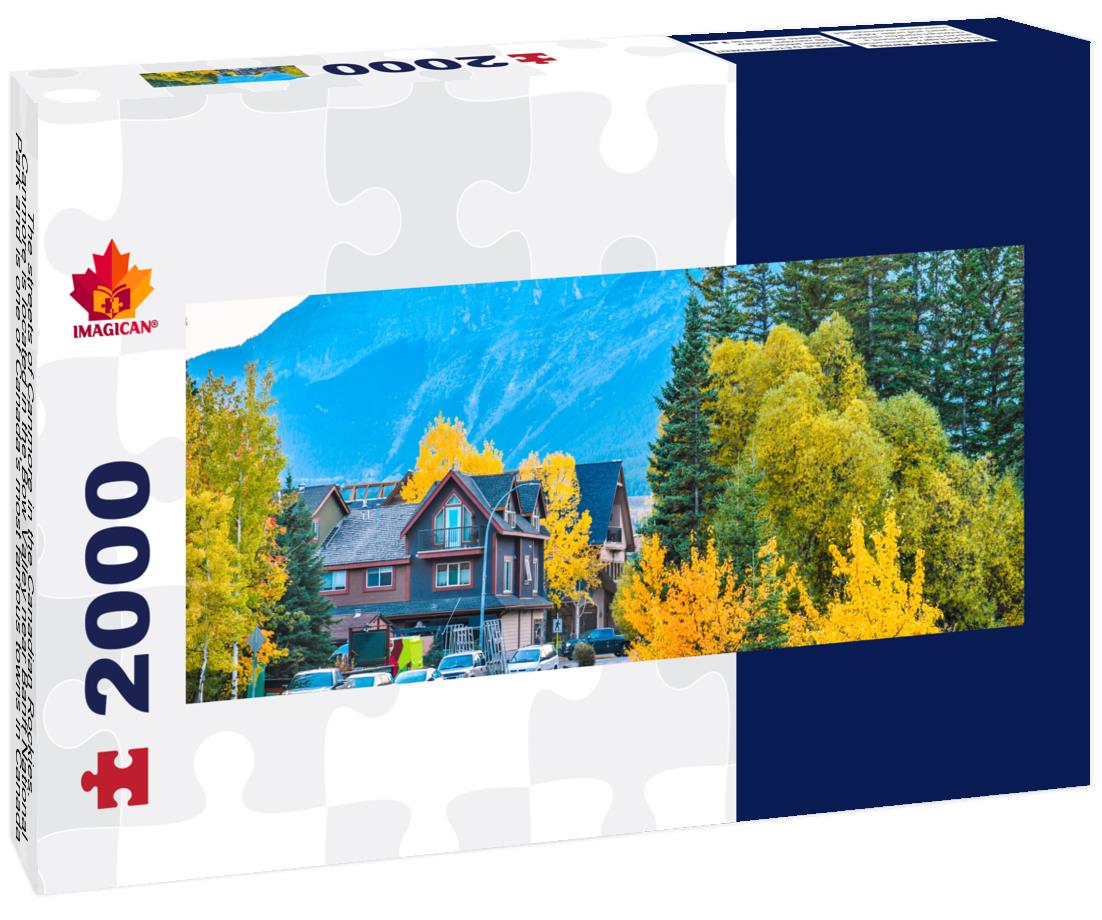 The streets of Canmore in the Canadian Rockies 2000pc Panoramic Puzzle