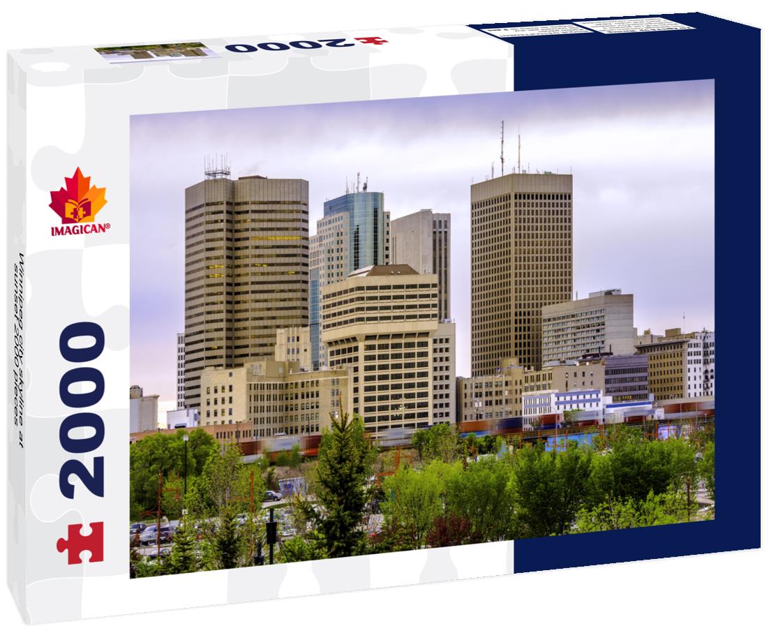 ImagiCan Jigsaw Puzzle Winnipeg city skyline at sunset 2000 pieces