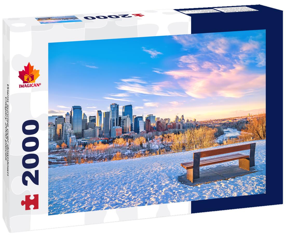 Warm sunrise over downtown Calgary 2000pc Puzzle