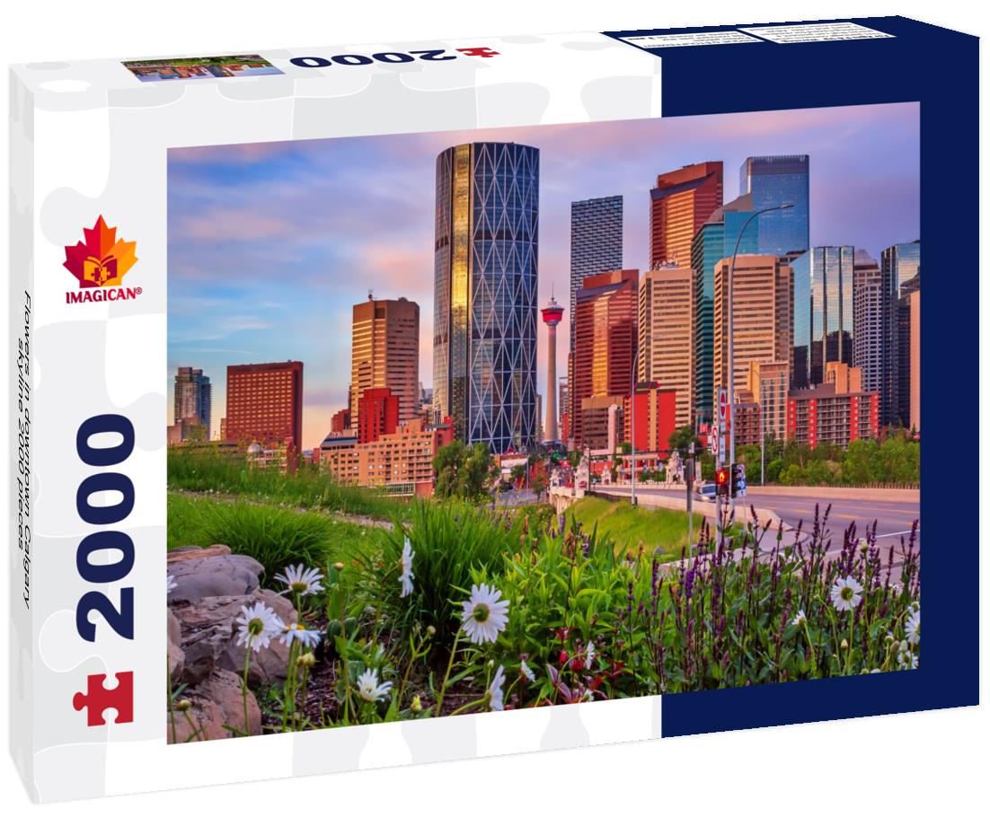 Flowers in downtown Calgary skyline 2000pc Puzzle