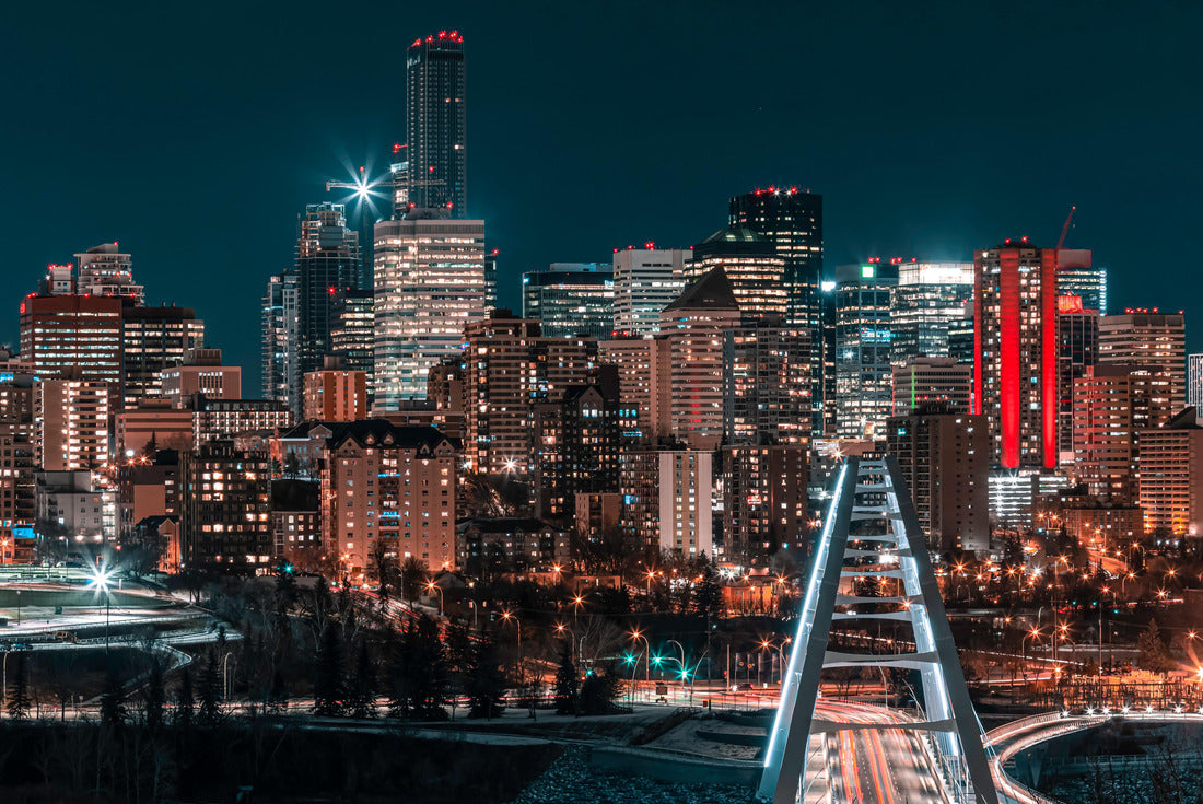 Edmonton Alberta city skyline at night 2000pc Puzzle