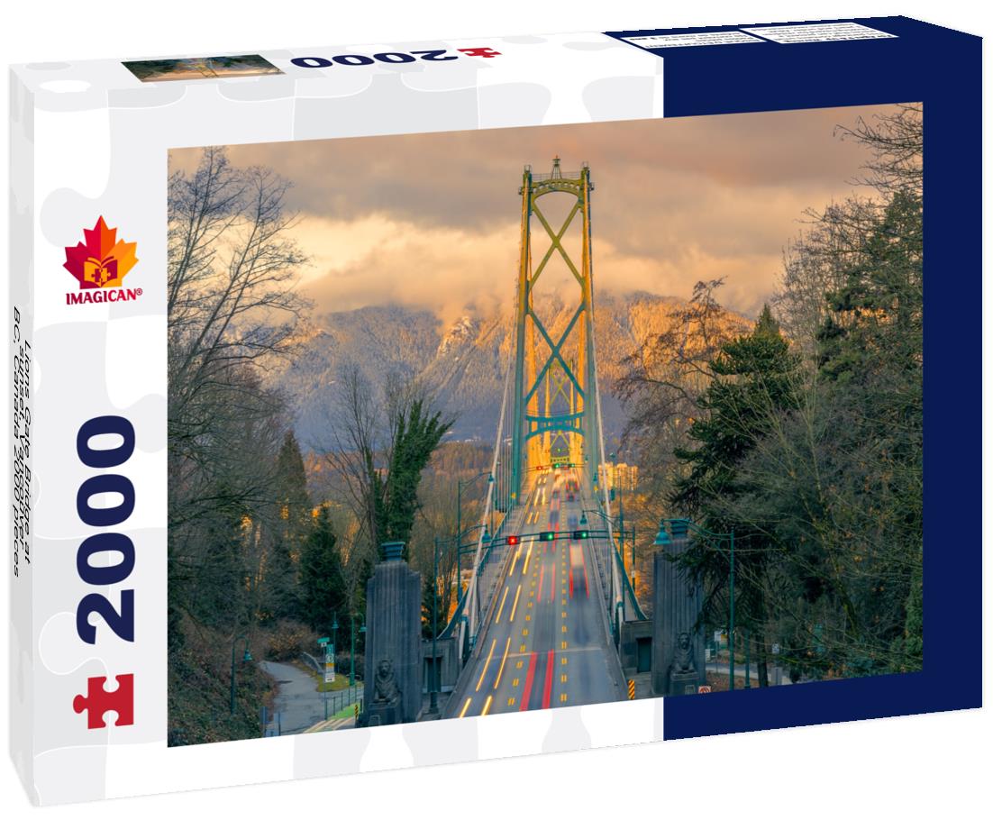 Lions Gate Bridge at sunset, Vancouver, BC, Canada 2000pc Puzzle