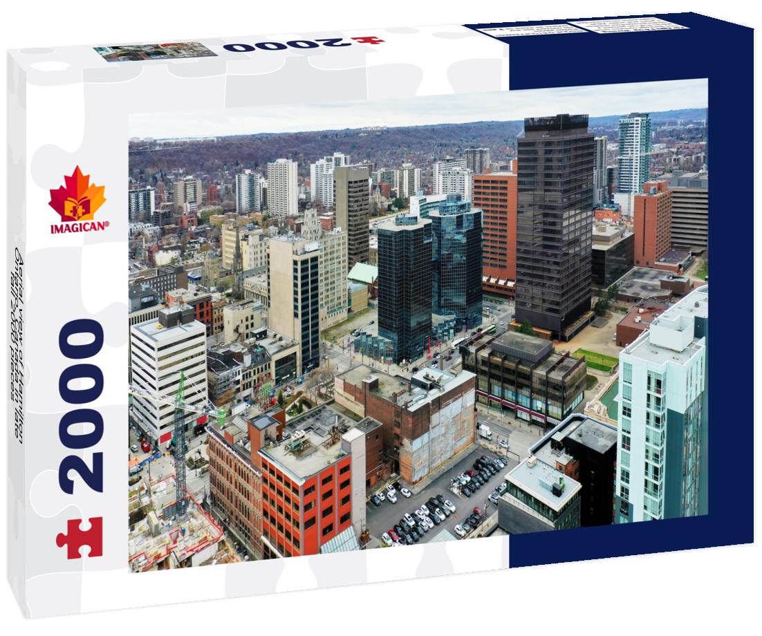 Aerial view of Hamilton, Ontario, Canada in late fall 2000pc Puzzle
